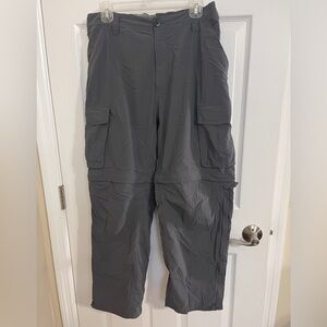 REI Co-Op Convertible Hiking Loose Fit Nylon Cargo Pants in Gray size Large